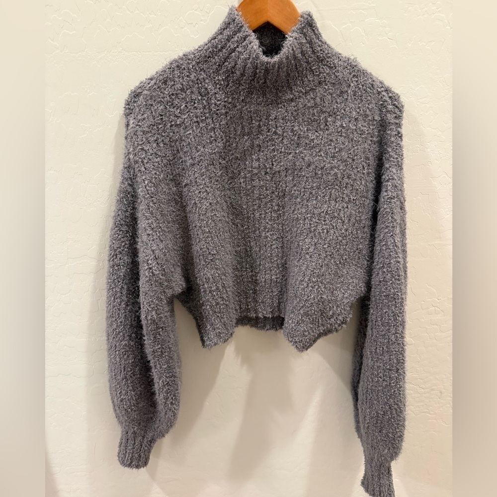 Cozy Gray Turtleneck Sweater